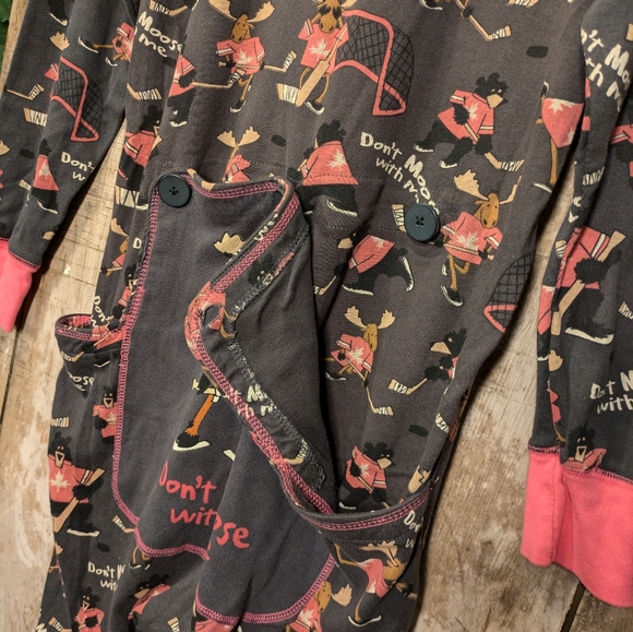 Lazy one flap back pj's.    Med - Picture 4 of 6